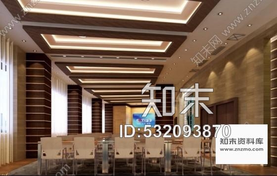 施工图现代百人会议厅室内空间装修图含效果cad施工图下载【ID:532093870】