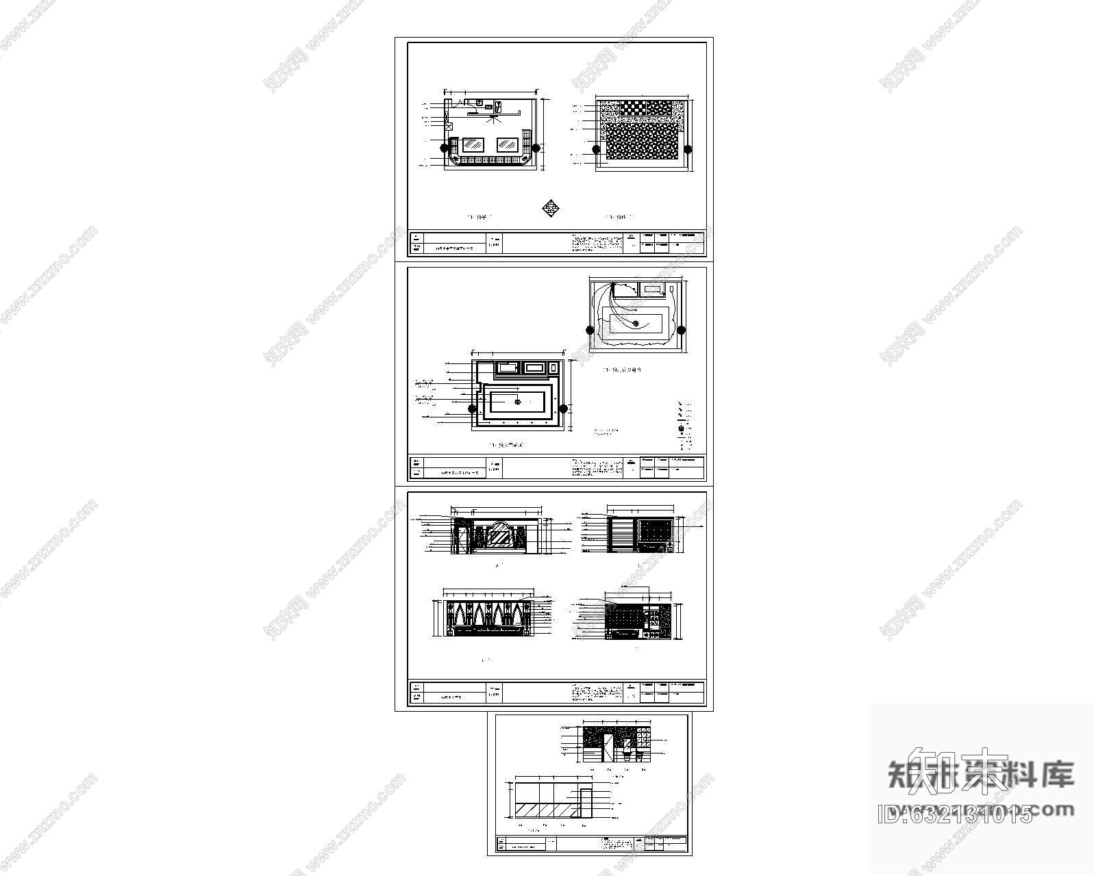 施工图某夜总会包间装修图2cad施工图下载【ID:632131015】