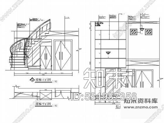 施工图现代华丽三层别墅室内设计装修图cad施工图下载【ID:531987358】