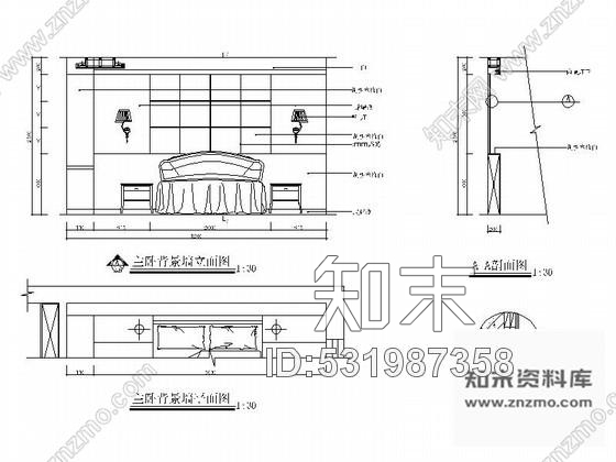 施工图现代华丽三层别墅室内设计装修图cad施工图下载【ID:531987358】