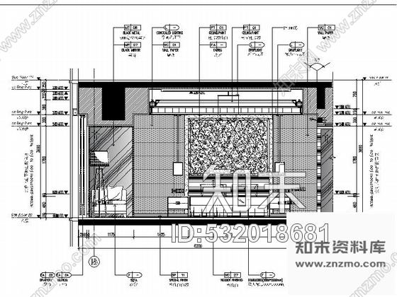 施工图云南现代化五星级酒店行政套房室内装修CAD施工图含效果施工图下载【ID:532018681】