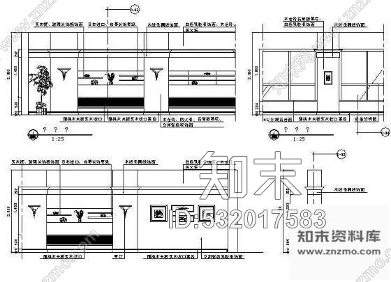 施工图某茶吧装修图cad施工图下载【ID:532017583】