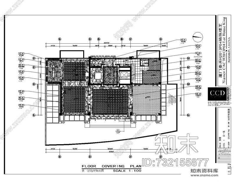 厦门泰禾三层别墅室内设计CAD全套施工图施工图下载【ID:732155877】