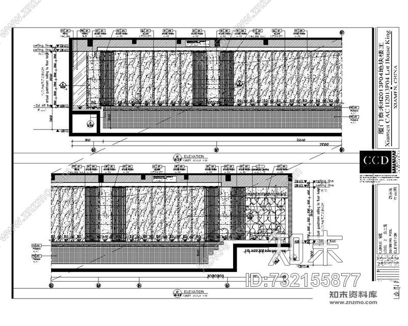 厦门泰禾三层别墅室内设计CAD全套施工图施工图下载【ID:732155877】