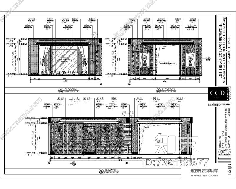 厦门泰禾三层别墅室内设计CAD全套施工图施工图下载【ID:732155877】