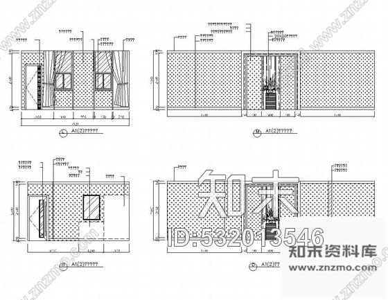 施工图某大型餐厅包间装修图cad施工图下载【ID:532013546】