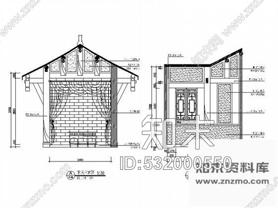 施工图四川古建筑群落重建项目中式茶楼室内装修图施工图下载【ID:532000550】