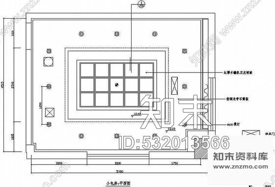 餐厅小包房装修图cad施工图下载【ID:532013566】