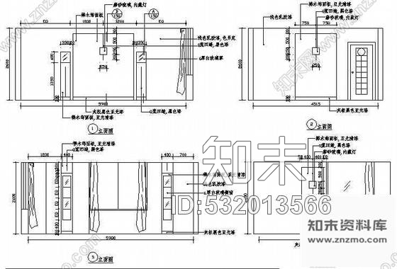 餐厅小包房装修图cad施工图下载【ID:532013566】