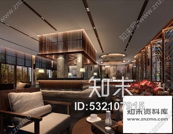 施工图广东时尚现代中式风格营销中心室内设计方案cad施工图下载【ID:532107915】