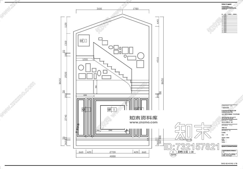 袁阳滨-保定红山庄园新古典风格别墅施工图含效果图cad施工图下载【ID:732157821】