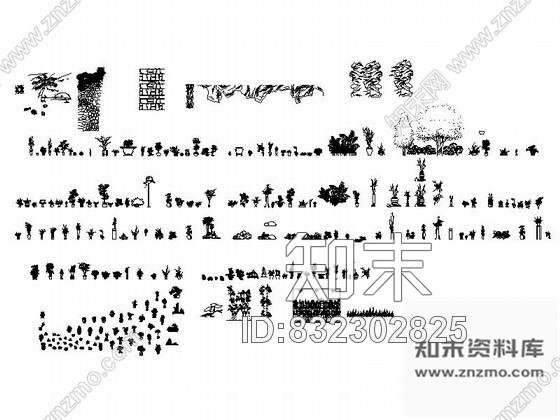 图块/节点室内外植物CAD图块下载cad施工图下载【ID:832302825】