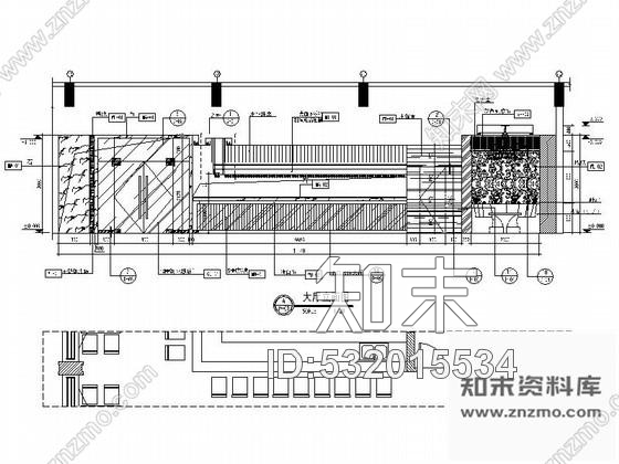 施工图天津豪华酒店内清吧装修图cad施工图下载【ID:532015534】