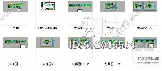 施工图天津豪华酒店内清吧装修图cad施工图下载【ID:532015534】
