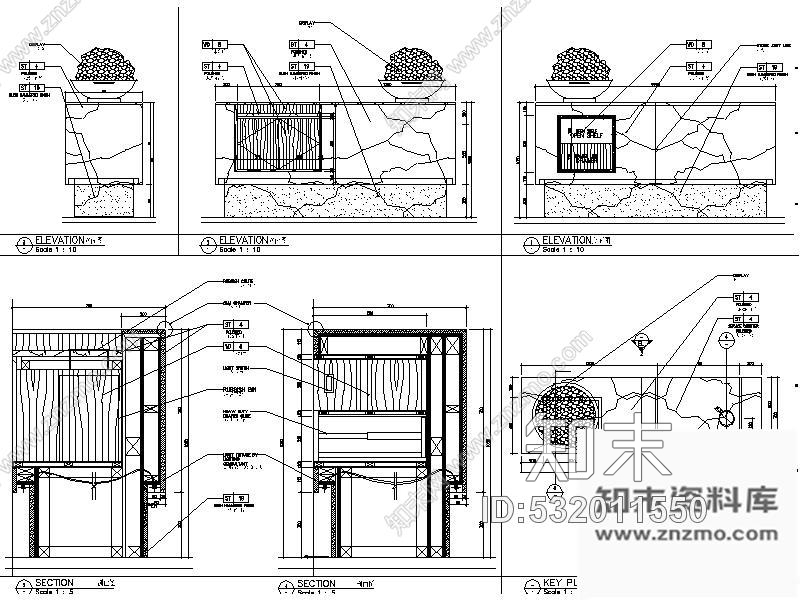 施工图北京亚洲风味餐厅装修图cad施工图下载【ID:532011550】