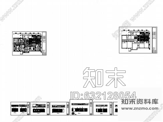 施工图现代KTV公共通道室内装修图cad施工图下载【ID:632128054】