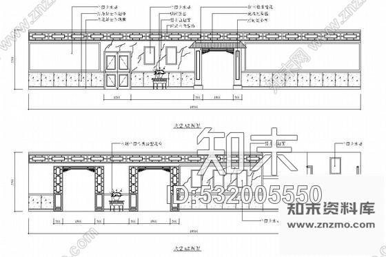 施工图现代风格中餐厅室内装修图cad施工图下载【ID:532005550】