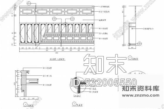 施工图现代风格中餐厅室内装修图cad施工图下载【ID:532005550】