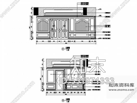 施工图原创欧式古典别墅样板房施工图含效果图施工图下载【ID:531971333】