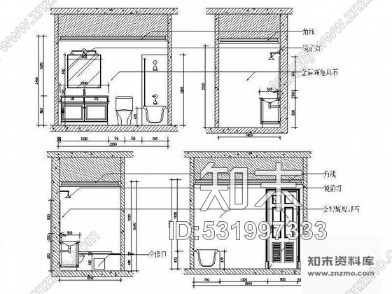 施工图北京欧式别墅D07型装修图cad施工图下载【ID:531997333】