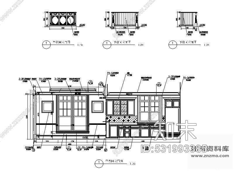 施工图美式风格别墅装修图(含实景)cad施工图下载【ID:531993385】