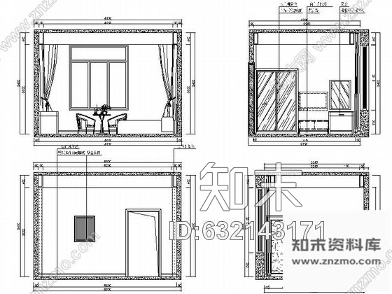 施工图武汉现代电子科技有限公司职工公寓装修图cad施工图下载【ID:632143171】