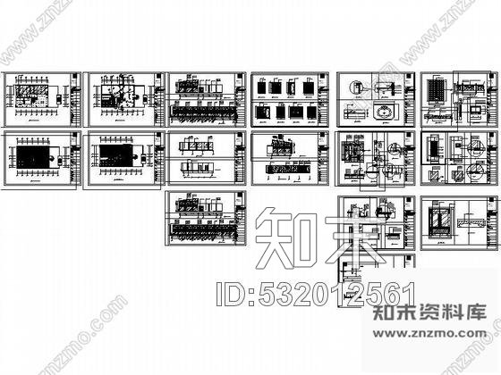 施工图某星级宾馆餐饮中心装修图cad施工图下载【ID:532012561】
