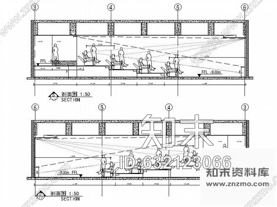 施工图北京某五星级酒店电影院室内装修施工图cad施工图下载【ID:632123066】