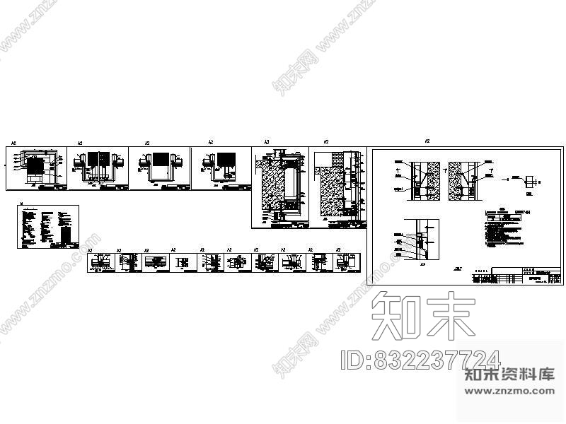 图块/节点四川某工程幕墙图纸cad施工图下载【ID:832237724】