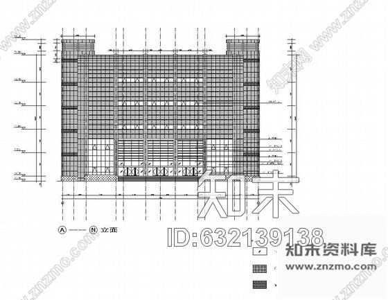 某体育学院重竞技馆外装施工图cad施工图下载【ID:632139138】