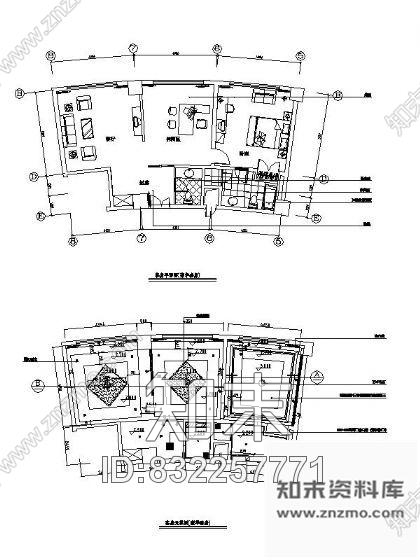 图块/节点豪华套房平面设计图cad施工图下载【ID:832257771】