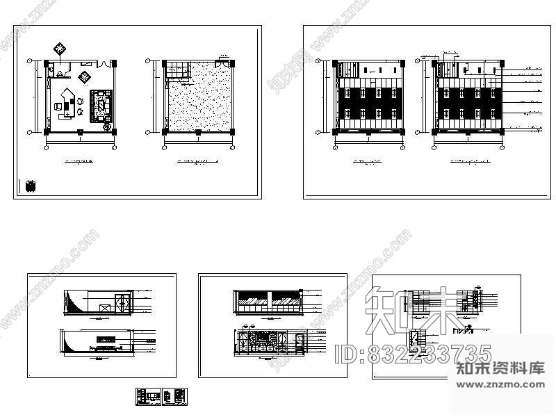 图块/节点办公室详图cad施工图下载【ID:832233735】