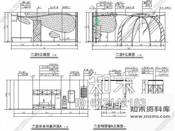 施工图原创甜美可爱卡通主题宝宝摄影室施工图cad施工图下载【ID:632142183】