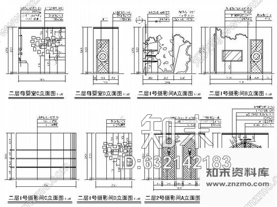 施工图原创甜美可爱卡通主题宝宝摄影室施工图cad施工图下载【ID:632142183】