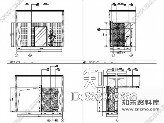 施工图重庆四星级现代简约酒店KTV室内装修施工图cad施工图下载【ID:532040688】