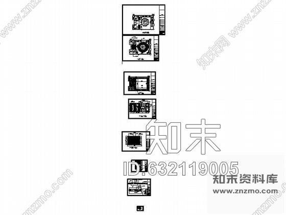 施工图时尚会所包间室内装修图⒊cad施工图下载【ID:632119005】