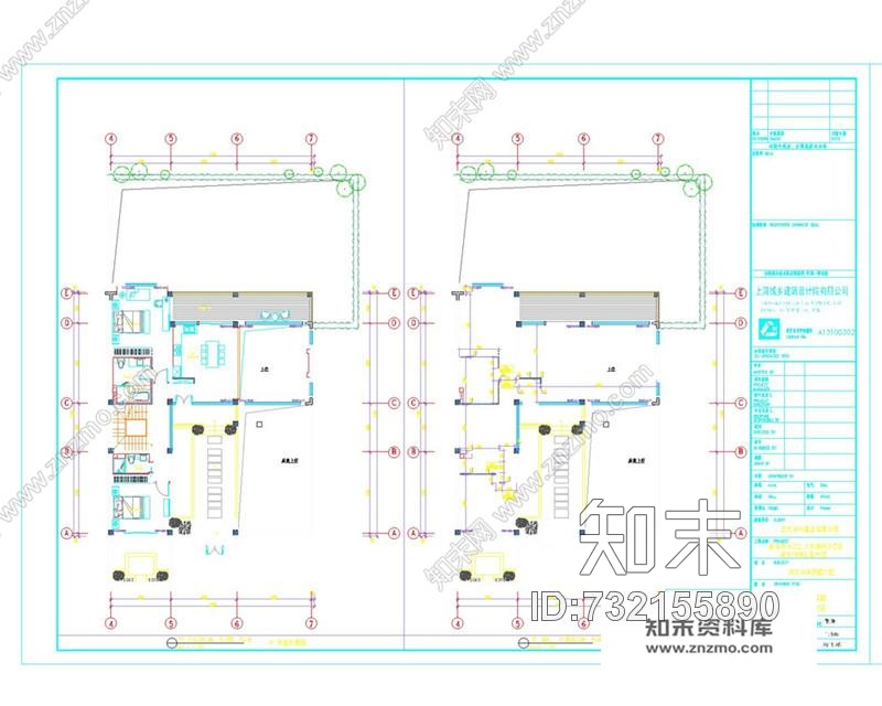 葛亚曦--上海绿地启东项目180A户型cad施工图下载【ID:732155890】