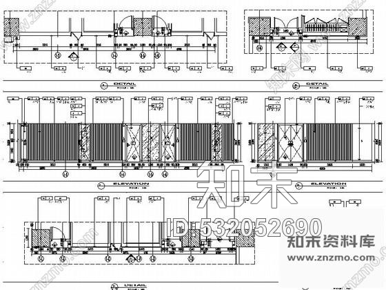 施工图扬州某酒店电梯走道装修图cad施工图下载【ID:532052690】