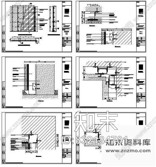 图块/节点结构墙表面木饰面结构图cad施工图下载【ID:832184701】