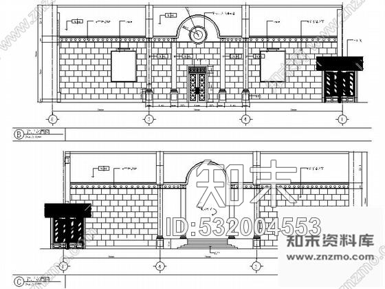 施工图北京华贵高雅特级俄式西餐厅室内装修施工图含实景cad施工图下载【ID:532004553】