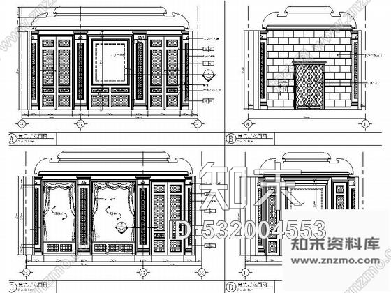 施工图北京华贵高雅特级俄式西餐厅室内装修施工图含实景cad施工图下载【ID:532004553】