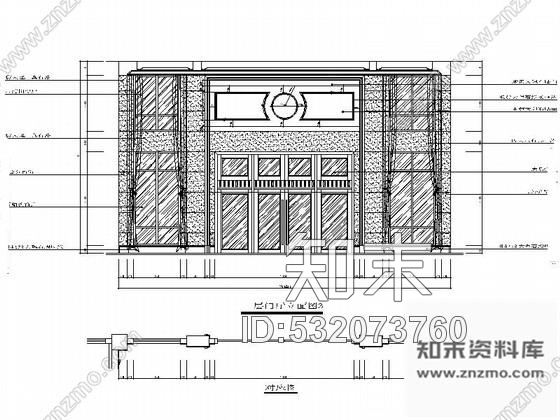 施工图某售楼处门厅室内装修图cad施工图下载【ID:532073760】