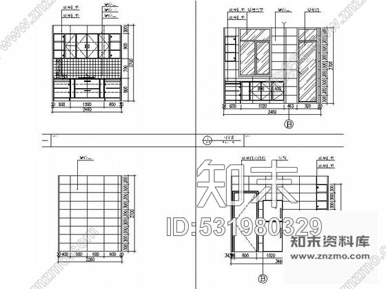 施工图河北花园洋房简欧风格三层别墅室内装修施工图含方案cad施工图下载【ID:531980329】