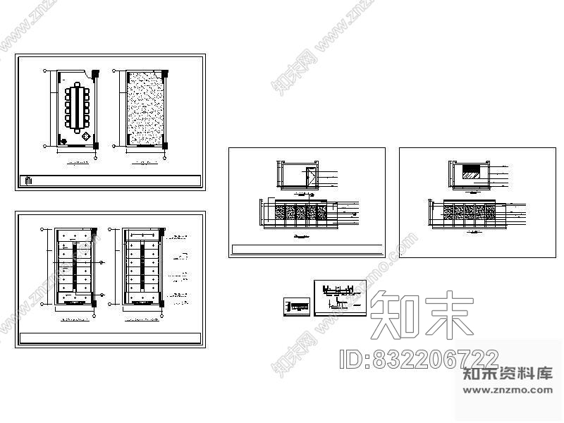 图块/节点会议室详图cad施工图下载【ID:832206722】