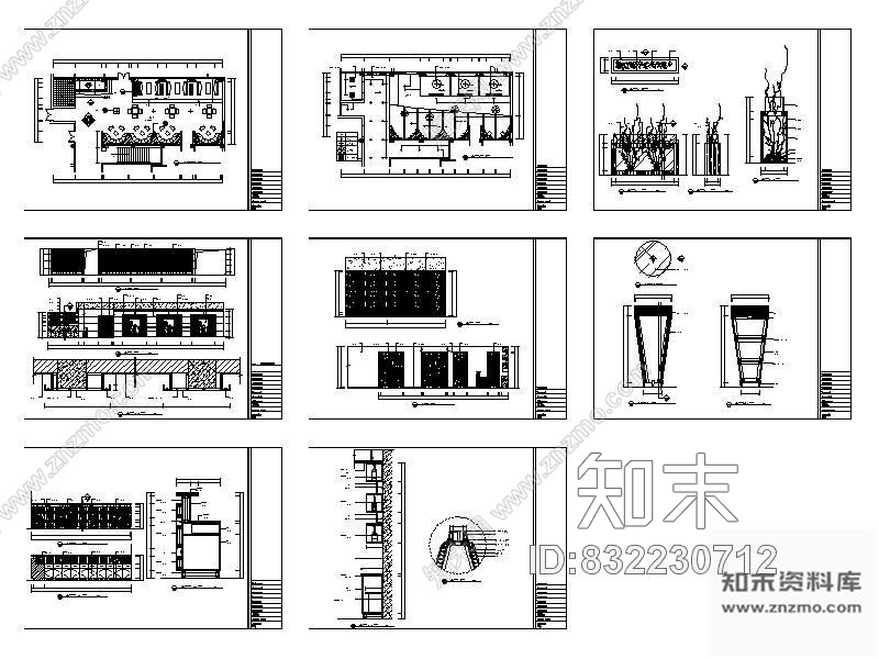 图块/节点休闲厅装修详图cad施工图下载【ID:832230712】