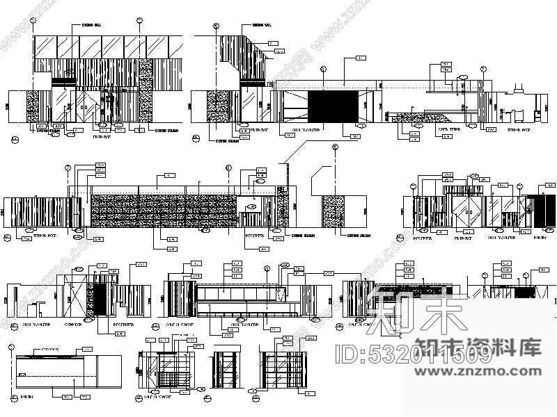 施工图香港某酒店日本餐厅室内装修图含实景cad施工图下载【ID:532011509】