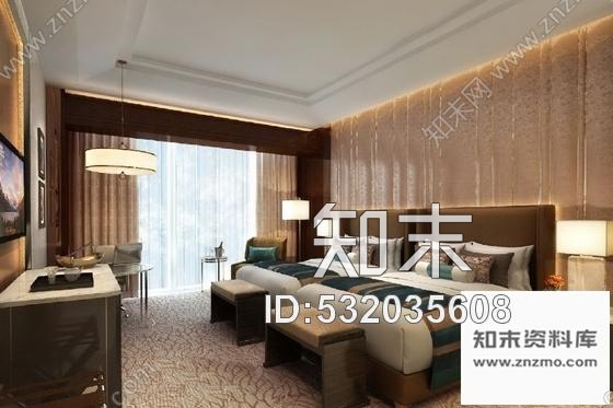 施工图浙江五星级商务酒店双人房装修施工图含效果cad施工图下载【ID:532035608】