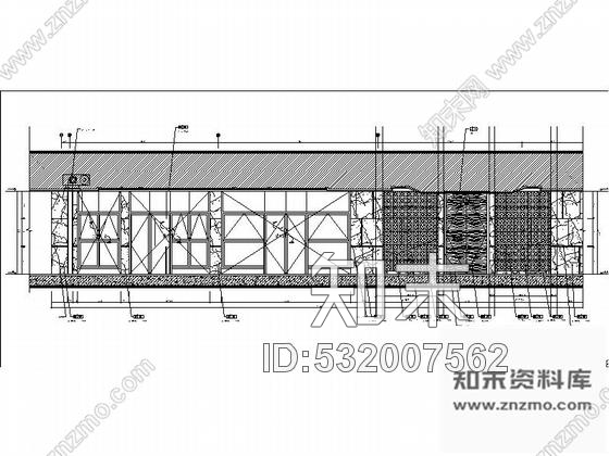 施工图江苏某温泉酒店餐厅走廊装修图cad施工图下载【ID:532007562】