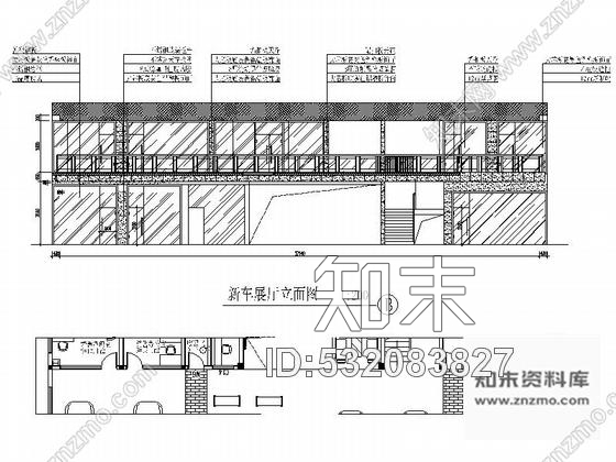 施工图湖南某汽车销售中心4S店全套室内设计施工图施工图下载【ID:532083827】