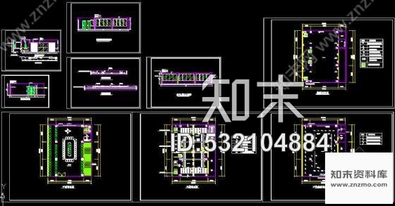 施工图某多媒体会议室装修图cad施工图下载【ID:532104884】
